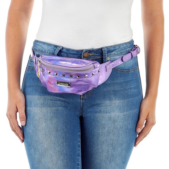 Bebe Danny Fanny Pack in Holographic Violet - Picture 2 of 8